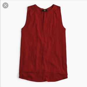 JCrew Tall XL sleeveless open V Neck Top!!